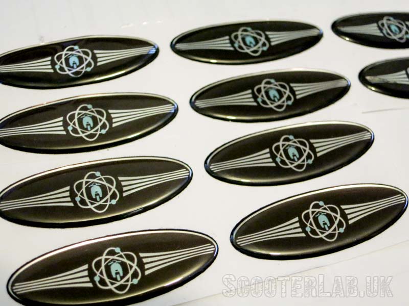 SLUK chrome 'n' dome screen badges