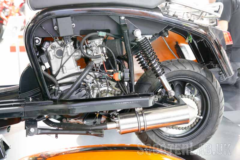 6-speed geared Scomadi 250 prototype at EICMA