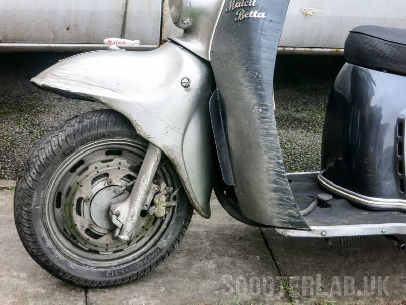Bent forks and mudguard, could have been worse.