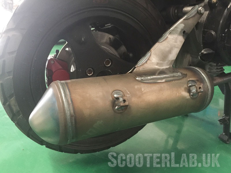 Stainless Euro4 exhaust during development