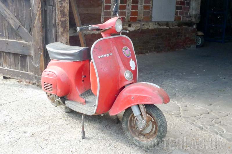 Vespa 50R with 9-inch wheels