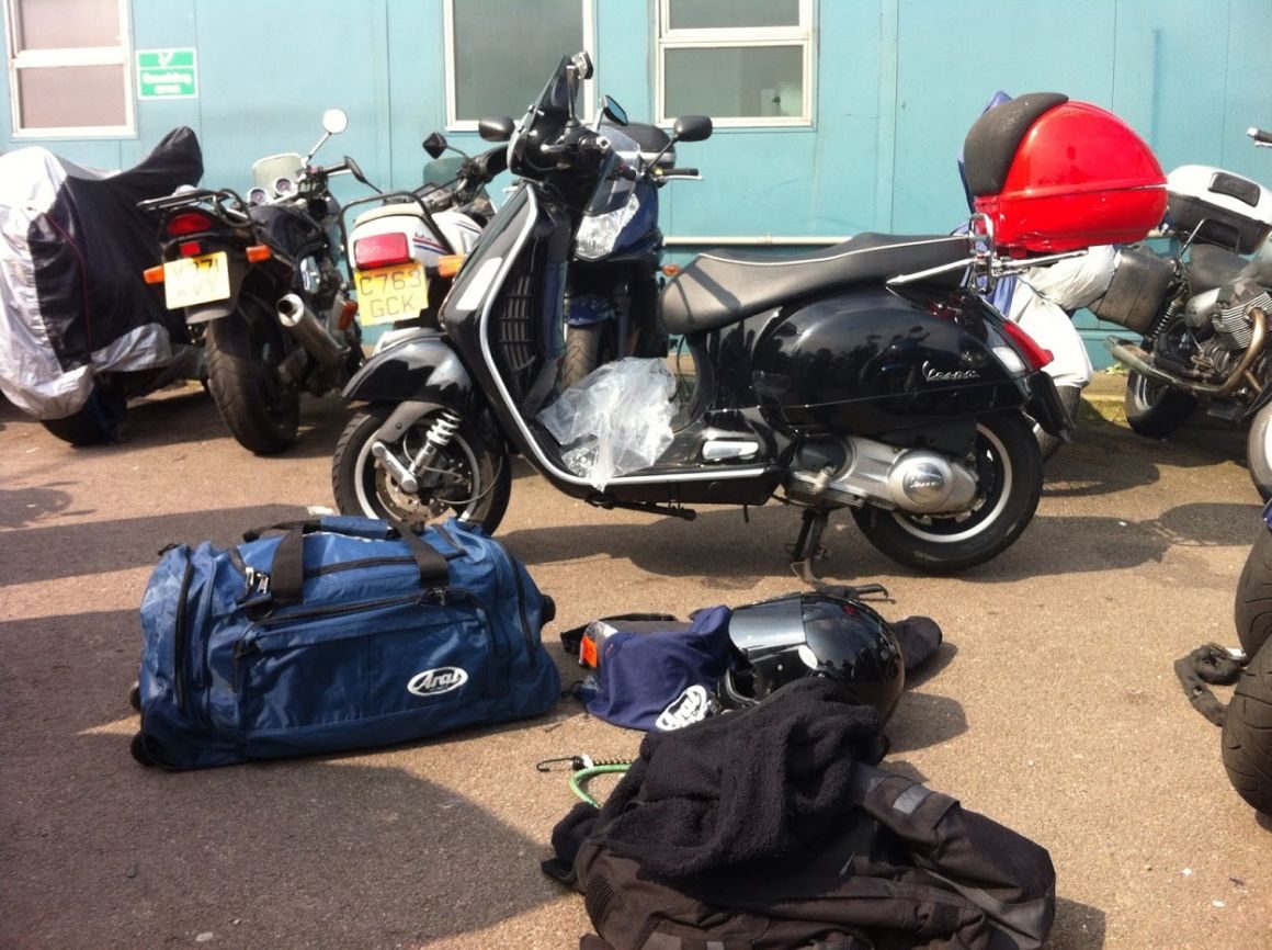 An airport dash for a press launch is much less stressful by scooter, arrive on time and park for free outside the terminal