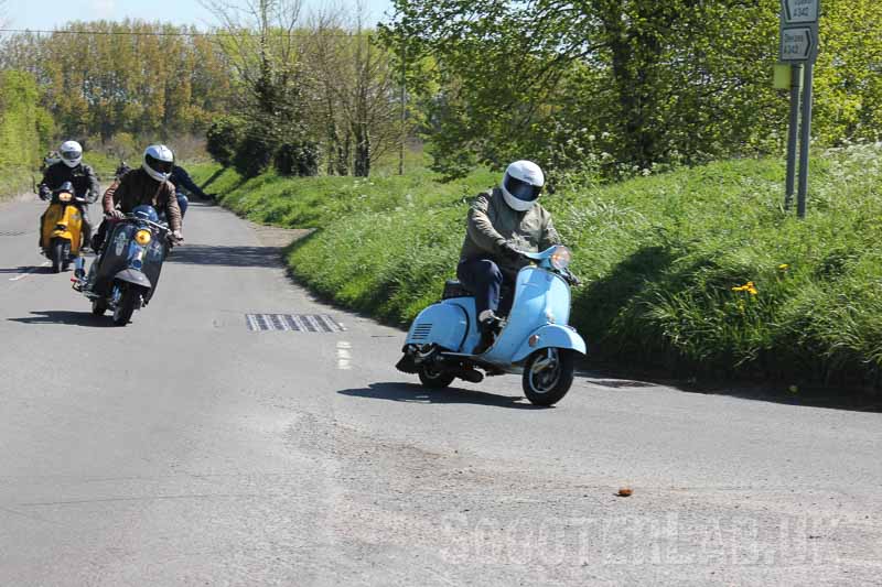 Stunning countryside and scooters in fine fettle