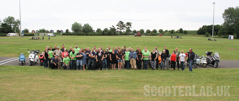 These are the scooterists who will be cleaning up after you on Sunday, keep the campsite tidy... unlike those scruffy Glastonbury yobbos