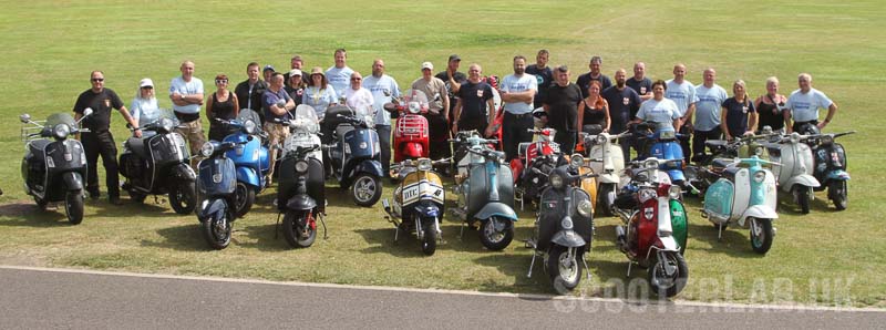 Most of the scooterists behind the Cleethorpes rally