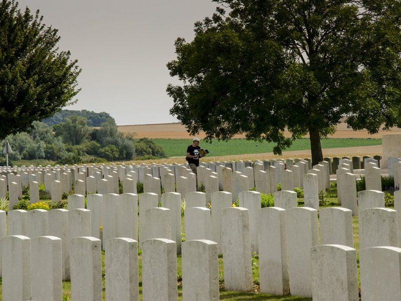 3 - DSC_5541 Looking for a Soldier at Fins Cemetery 3 - DSC_5541 Looking for a Soldier at Fins Cemetery