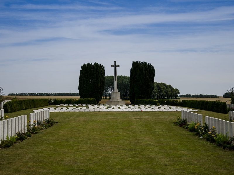 3 - DSC_5606 Mill Road Cemetery - Graves laid flat because of German tunnels underneath 3 - DSC_5606 Mill Road Cemetery - Graves laid flat because of German tunnels underneath