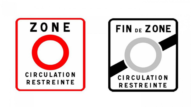 These are the signs to look out for when entering/exiting a Crit'Air zone in France.