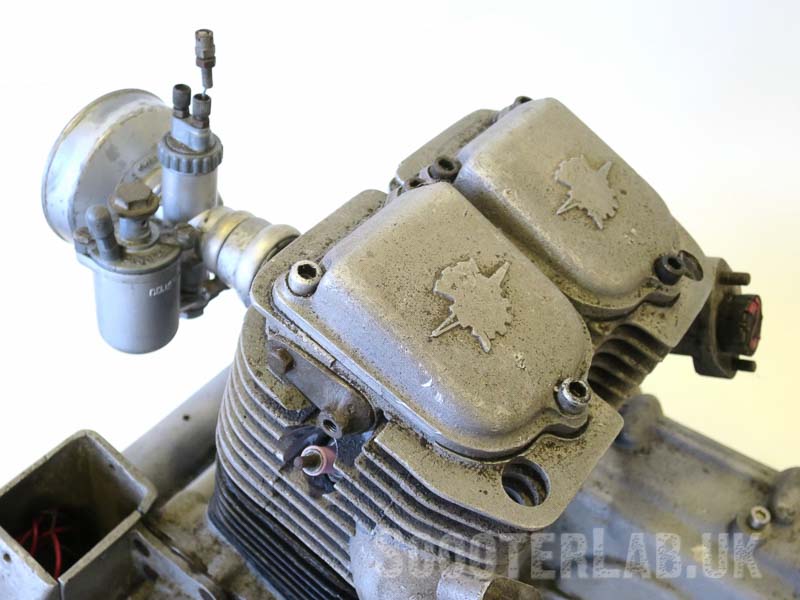 The well known and revered MV logo on the cylinder heads