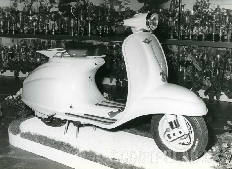 Rare photo of the MV BIK, a one-piece pressed steel machine as far as we know