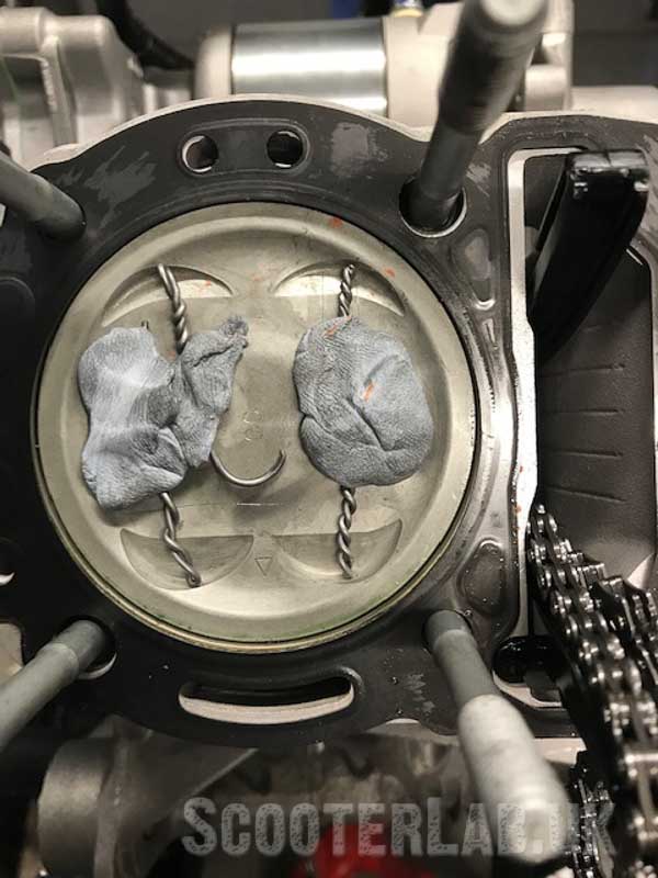 The piston valve pockets were machined deeper to allow for the extra lift provided by the tuned camshaft