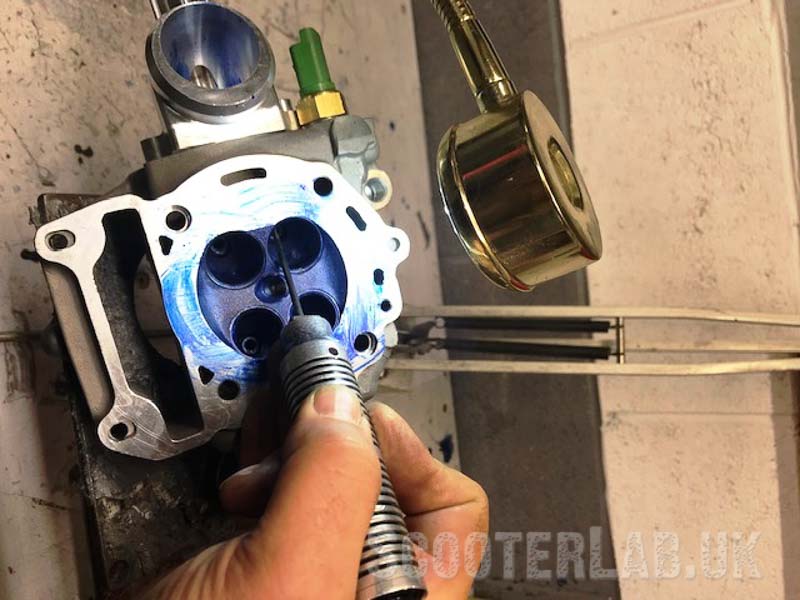 The piston valve pockets were machined deeper to allow for the extra lift provided by the tuned camshaft