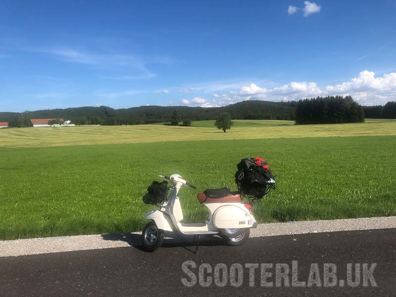 Wookie\'s trusty (just mended so not too trusty) T5 makes an emergency replacement scooter for the trip