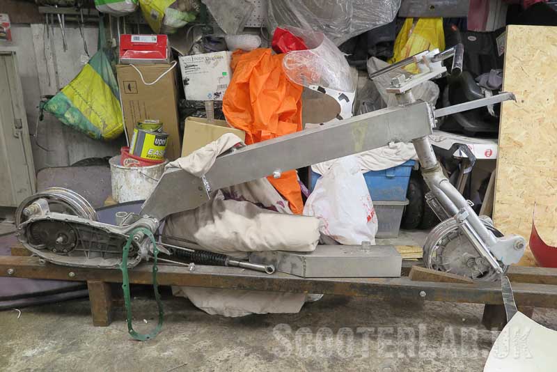 Bob\'s alloy framed sprint project, now mothballed until the streamliner is finished