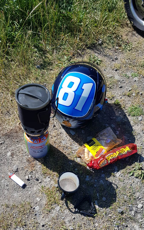 A bag of cookies, reduced price pasty and a cuppa - all you need