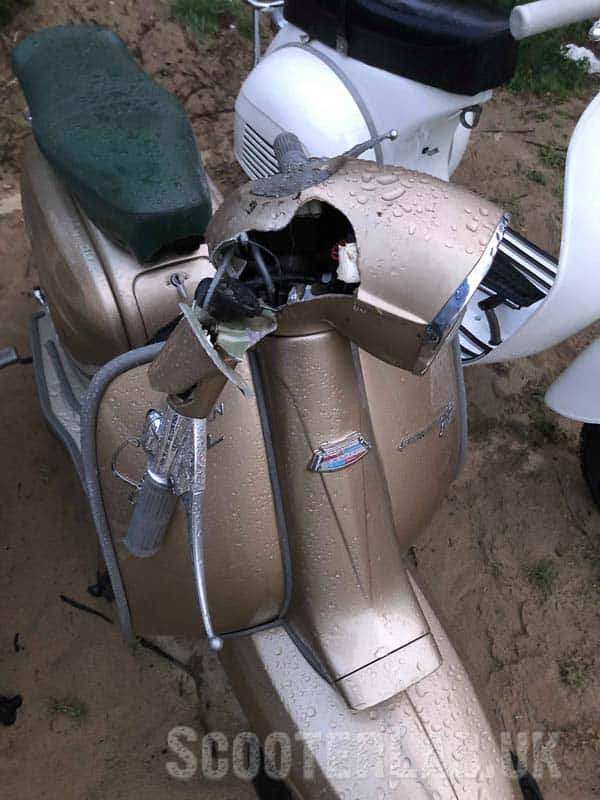 Motorway crash results in just a broken handlebar, lucky
