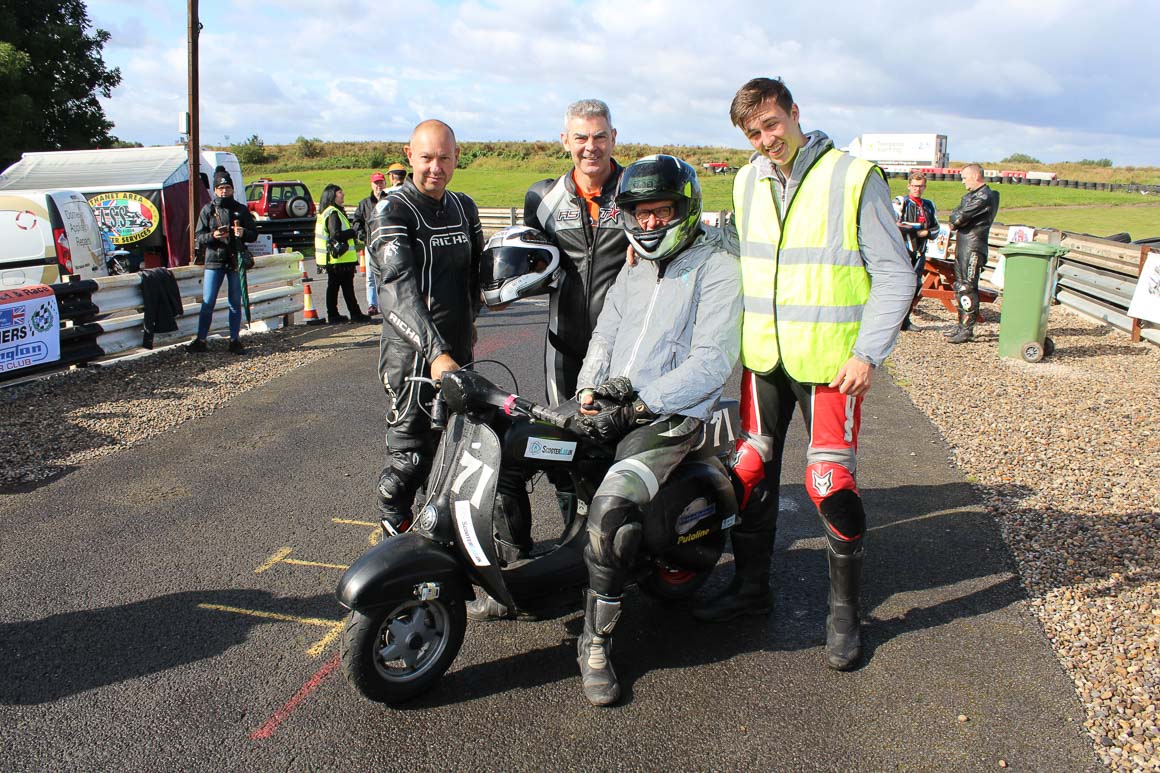 Team SLUK from left to right, Iggy, Shaun, Sticky and Sam, timekeeper Linsey in the background on the left