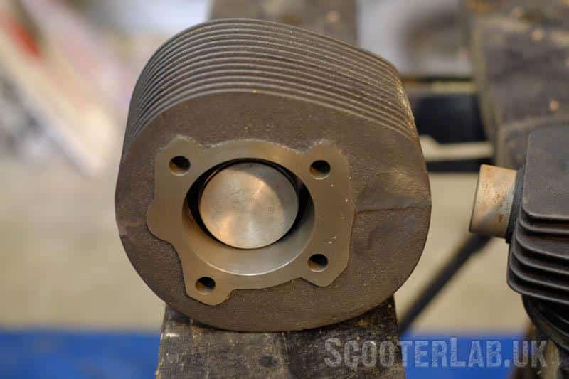 Illustrating the difference in capacity – this is a 125 piston inside a 200 cylinder