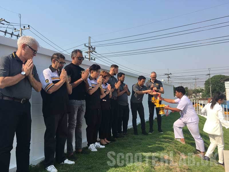 The Scomadi main players are blessed during the Thai opening ceremony