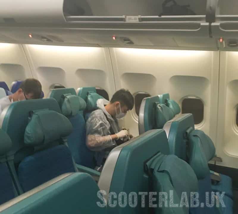 Extreme weight loss program? Nope, Cathay Pacific passenger in self-preservation mode...
