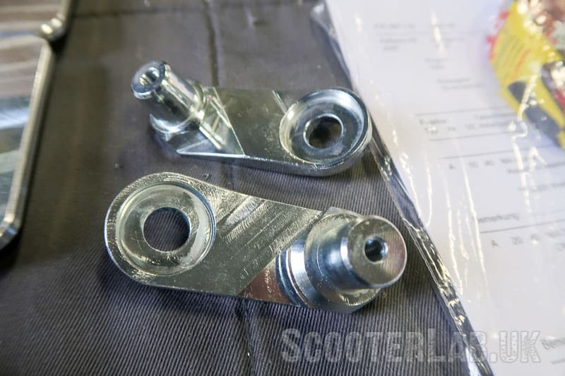 MMW Lambretta fork link damper brackets
