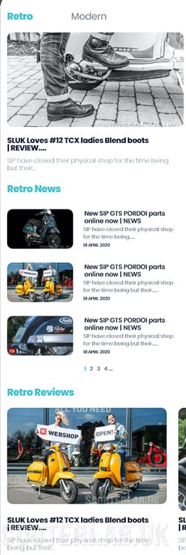 Screengrab from demo SLUK app
