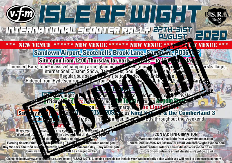 The Isle of Wight International Scooter Rally  – postponed | NEWS