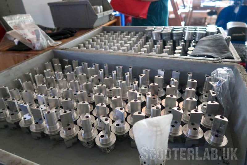 Blank billets and finished taps after machining