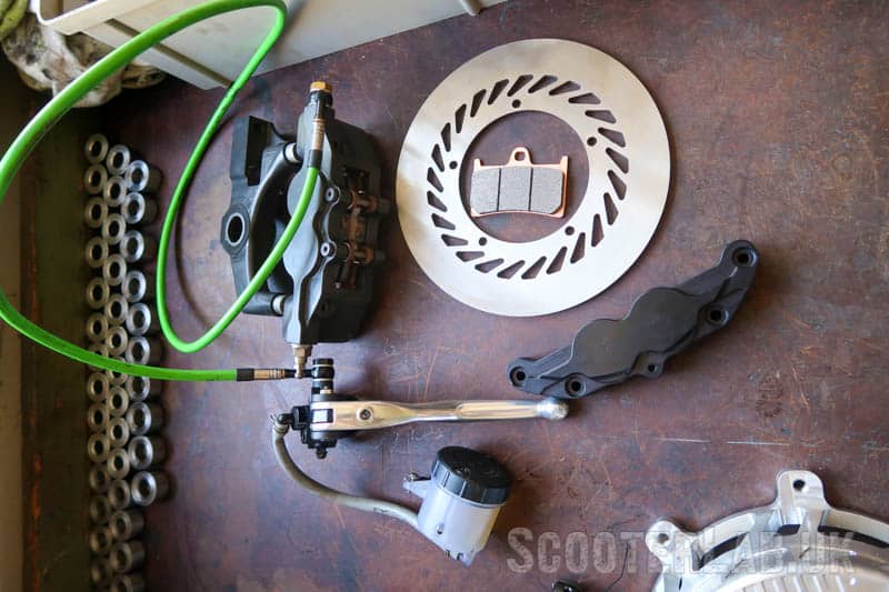 Home-made radial brake caliper