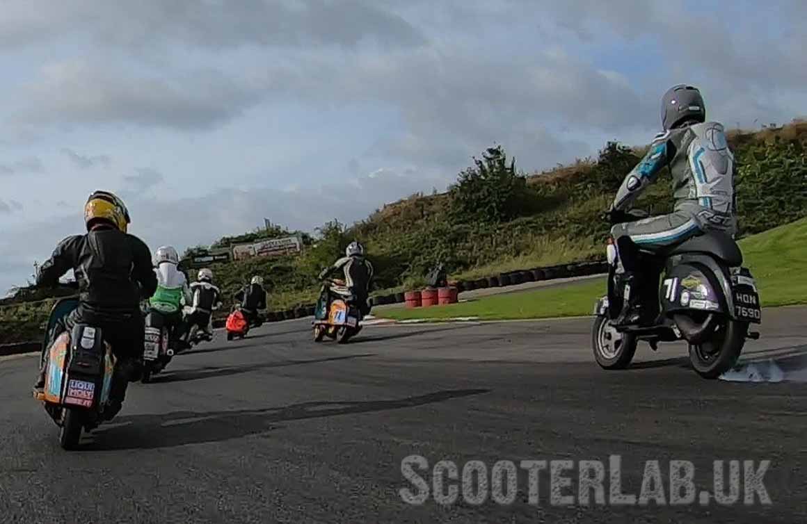Image taken from John Chitoglou's on-board as Iggy gets set to skittle the whole pack...