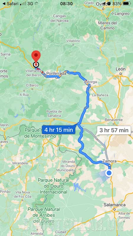 Part of the Spanish route