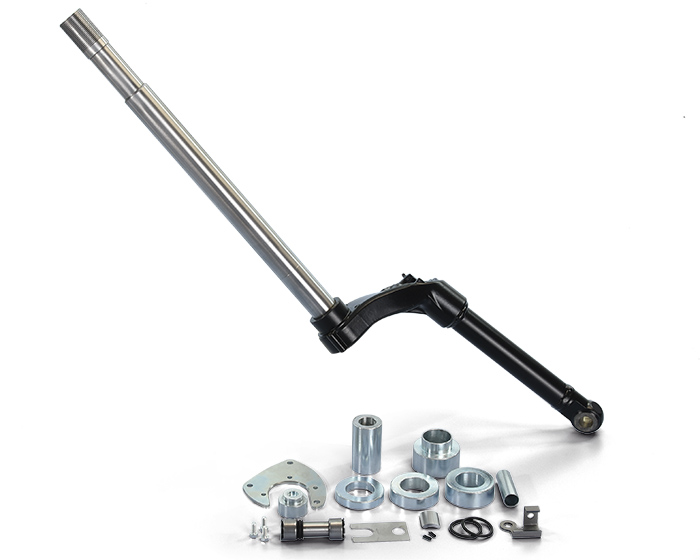 The Polini Evolution fork kit for Zip SP comes with various spacers and a fitting kit for a Piaggio fork link