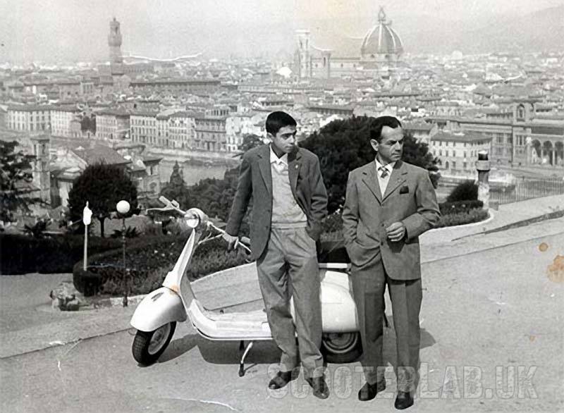 Giancarlo with his father Vasco in Firenze in the late 1950s
