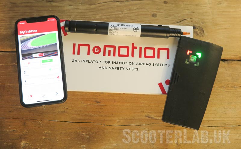The app open on an iPhone 11, new gas canister and the In