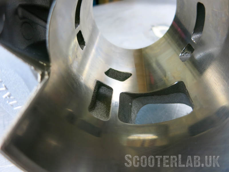 The inlet port is bigger and squarer and features a redesigned boost port.
