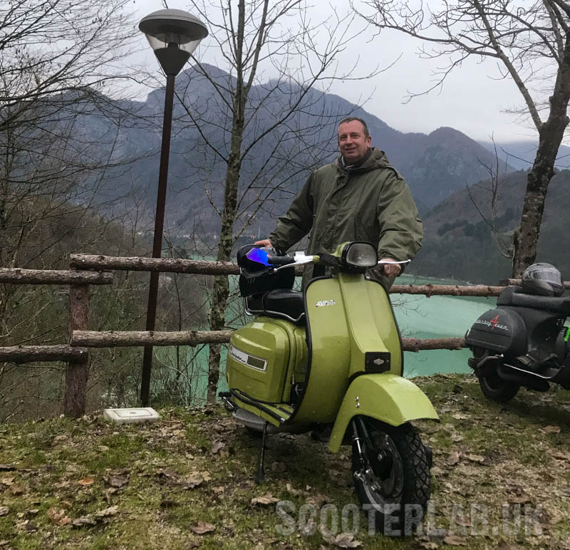 Dean Orton's first time out on the X2-fitted Kelvinator in December 2019 on a run in the Dolomites.