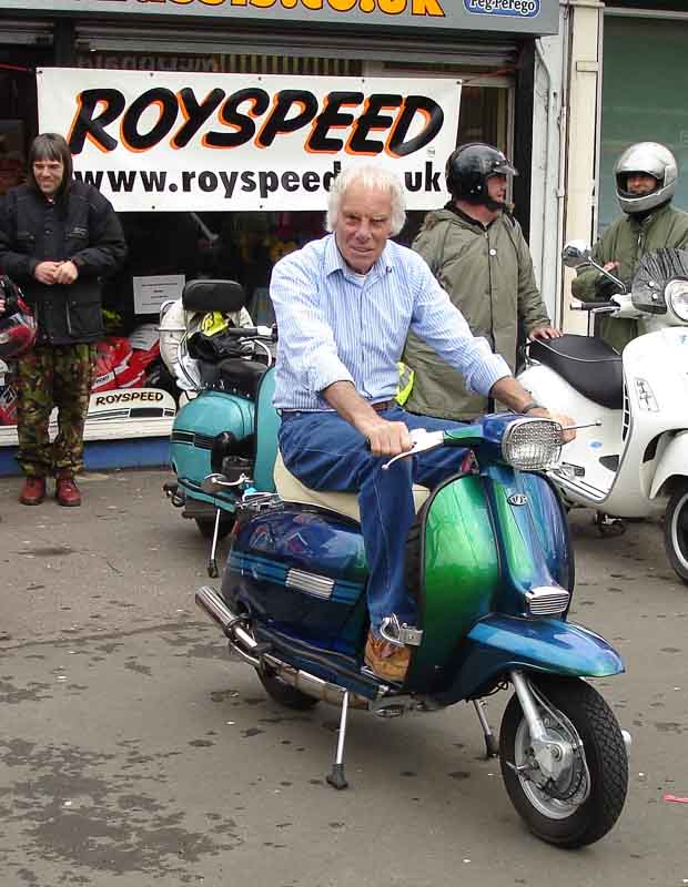 Roy 'Royspeed Cary outside his shop on closing day 2010