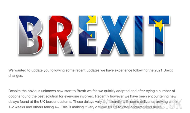 One recent email from a supplier warning of delays...