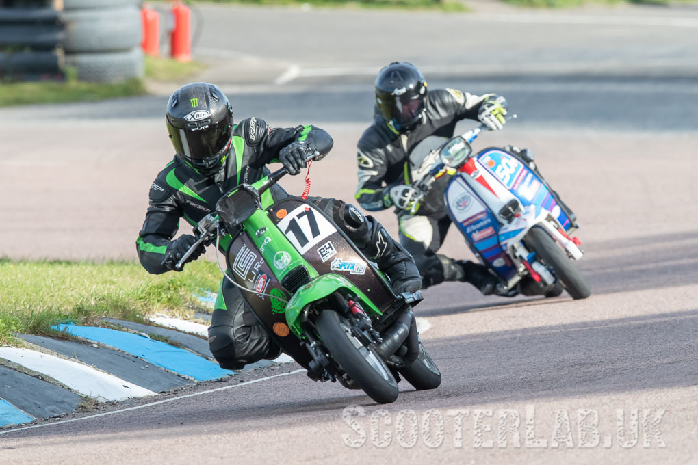 Phil Hallam behind Justin Offland lydden hill