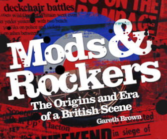 Mods & Rockers by Gareth Brown cover showing newspaper clippings and a target